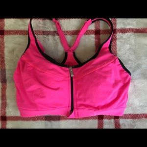 Pink Front Zip VS Sports Bra